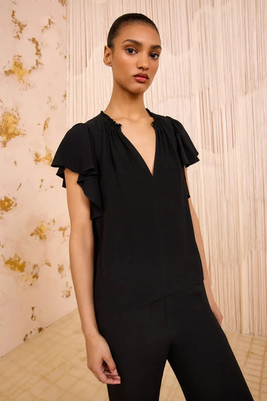 Lilo Flutter Sleeve Blouse-Tops-Ulla Johnson-Debs Boutique